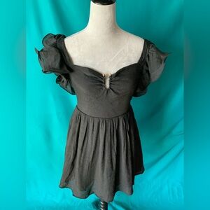 Angel Biba Elegant Black Mini Dress